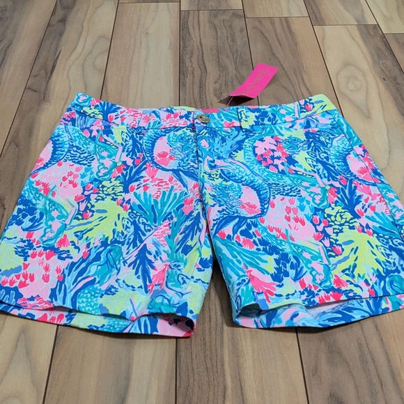NWT! Lilly Pulitzer Bay Ave Shorts Multi Mermaids Cove Size 2 - Picture 2 of 14